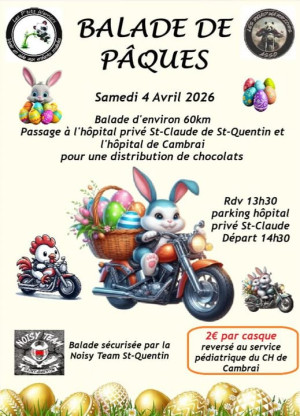 Balade de Pâques caritative au départ de St Quentin (02)